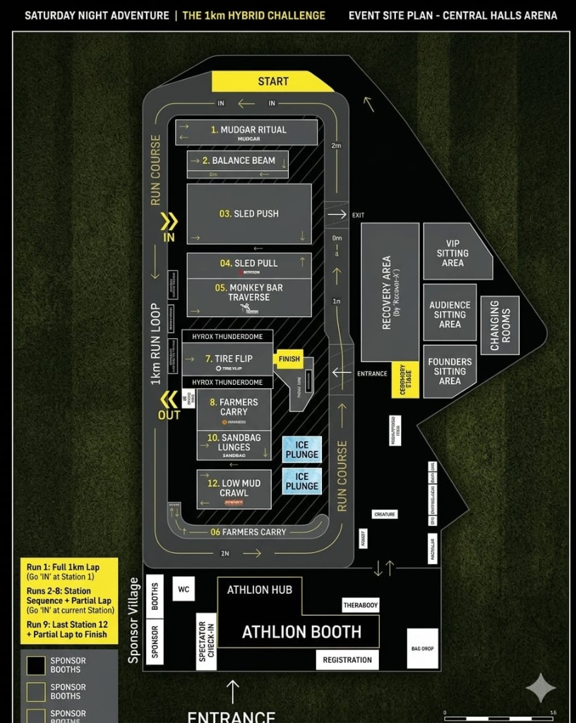 Athlion Saturday Night Adventure Arena Site Plan